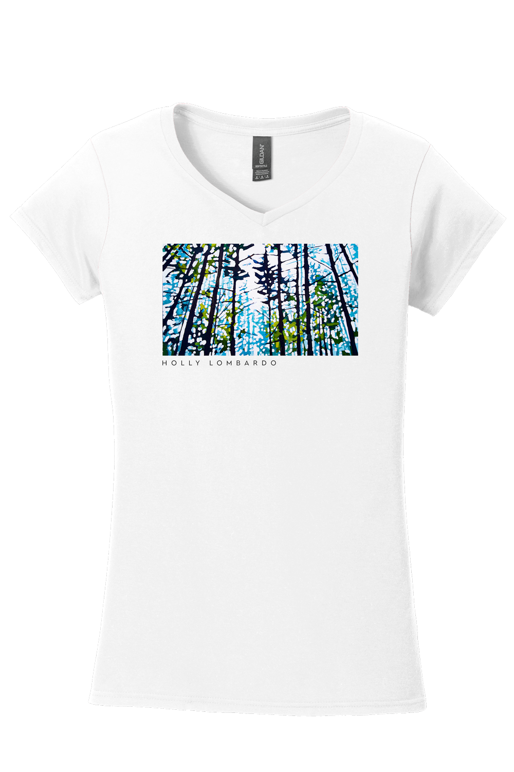 Holly Lombardo "Beachtrees" Women's V-Neck Tee (Pre-Order for 9/22/23)