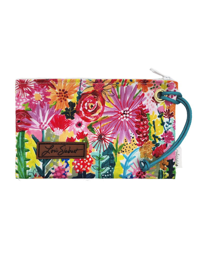 Lori Siebert "Stripe Garden" Zippered Wristlet (PRE-ORDER for 8/25/23)