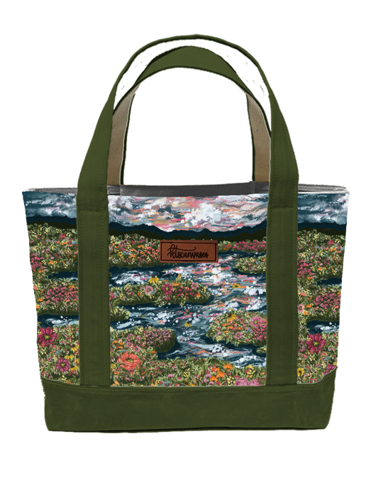 KT's Canvases "Mountain Garden" Tote Bag (PRE-ORDER for 5/20/24)