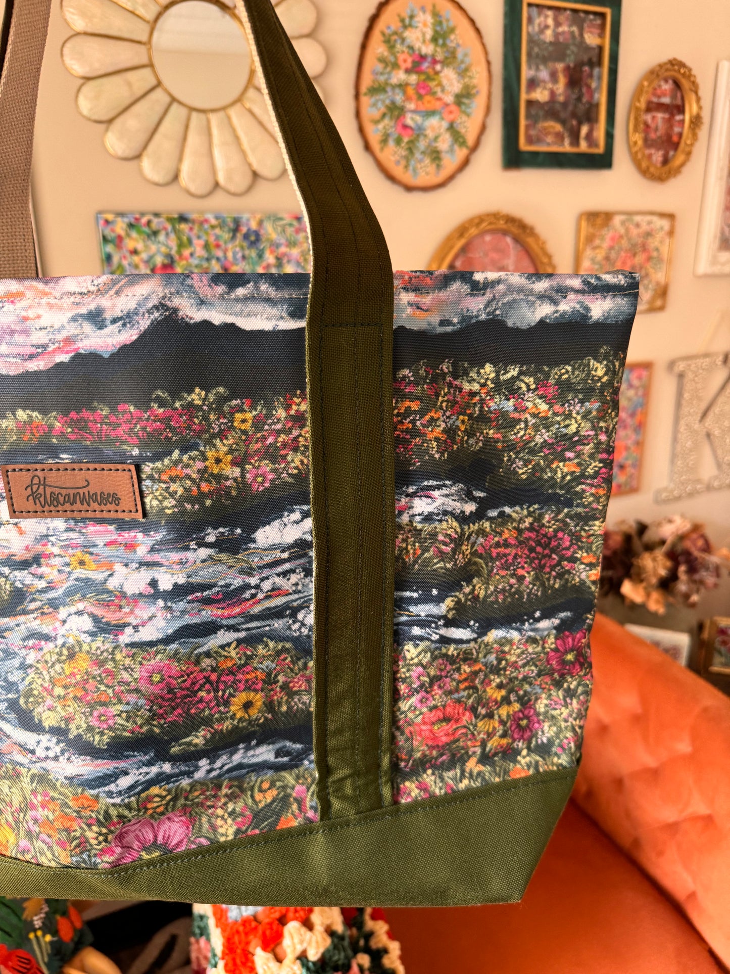 KT's Canvases "Mountain Garden" Tote Bag (PRE-ORDER for 5/20/24)